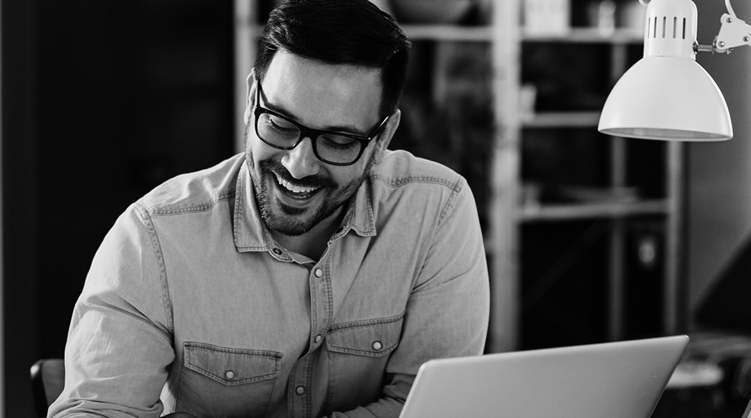 Guy on Computer